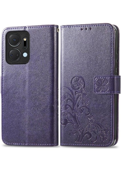 Huawei Onur X7A Zarif Iş Çevirme Kapağı Dört Yapraklı Yonca Telefon Kılıfı (Yurt Dışından)
