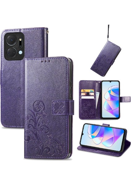Huawei Onur X7A Zarif Iş Çevirme Kapağı Dört Yapraklı Yonca Telefon Kılıfı (Yurt Dışından) fiyatları