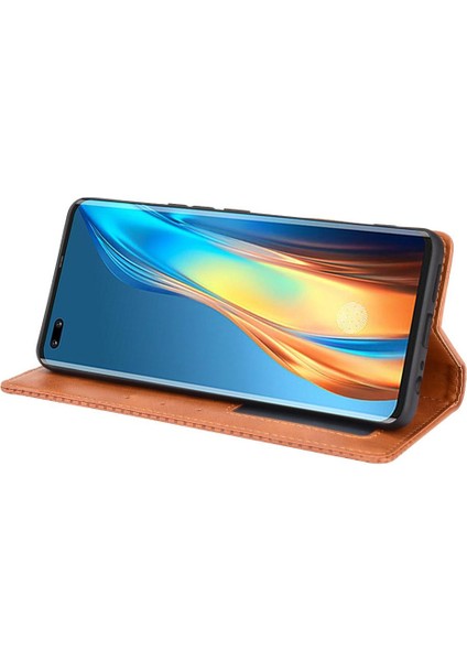 Tecno Phantom x Manyetik Kapatma Cüzdan Pu Deri Için Telefon Kılıfı (Yurt Dışından)
