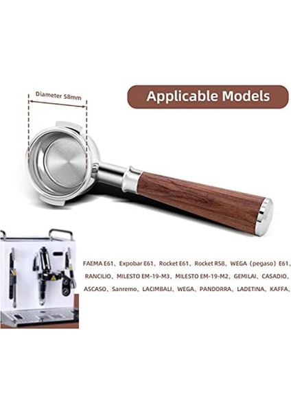 E61/EXPOBAR E61 Için 58MM Kahve Dipsiz Portafiltre (Yurt Dışından) fırsatları