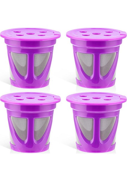 Keurig Kahve Makinesi Için Yeniden Kullanılabilir K Bardaklar - Doldurulabilir K-Cup - Mor (Yurt Dışından)