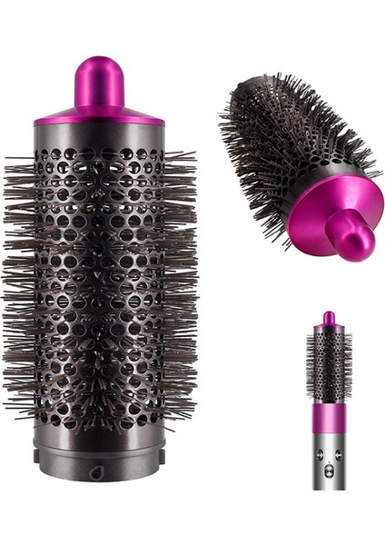 Dyson Airwrap Şekillendirici Için Silindir Tarak ve Adaptör, Gül Kırmızısı ve Gri (Yurt Dışından)