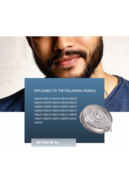 Philips Tıraş Makinesi Için 3 Adet Hq9 Kafa Tıraş Bıçağı HQ9100 HQ9190 HQ9070 (Yurt Dışından)