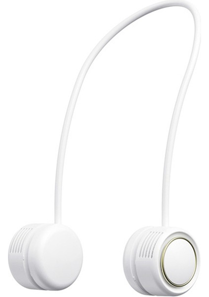 Boyun Fanı Taşınabilir USB Şarj Edilebilir Sessiz Spor Neckfans Beyaz (Yurt Dışından)