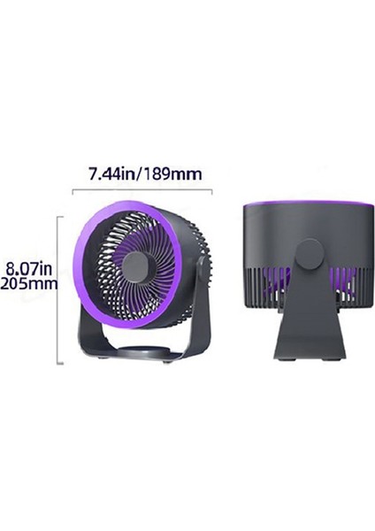 Masa Fanı, Şarj Edilebilir Fan, Taşınabilir Hava Sirkülasyon Fanı, Gri (Yurt Dışından) modelleri