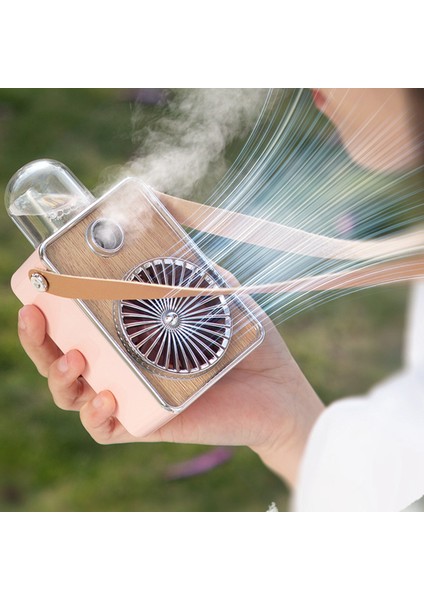 3'ü 1 Arada Fan Soğutma Asılı Boyun USB Fan Hava Soğutucu Fan Pembe (Yurt Dışından)