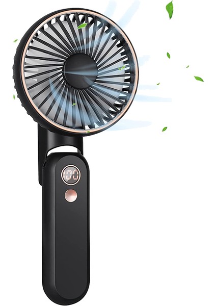 Fan, 5 Rüzgar Hızı ve 180° Katlanabilir Mini Fan, 2500MAH Pil ile (Yurt Dışından)