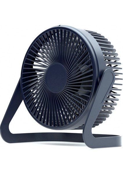 Küçük USB Fan Masaüstü 8 Inç Takılabilir Mini Sessiz Küçük Fan Koyu Mavi (Yurt Dışından)