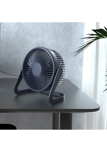 Küçük USB Fan Masaüstü 8 Inç Takılabilir Mini Sessiz Küçük Fan Koyu Mavi (Yurt Dışından)
