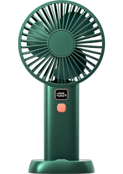 Mini Fan Taşınabilir Büyük Kapasiteli El USB Şarj Edilebilir Yeşil (Yurt Dışından)