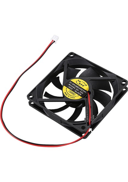 Dc 12V 0.18A 2 Pinli Konnektör Pc Bilgisayar Kasası Soğutma Fanı 80X80MM (Yurt Dışından)