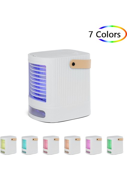 7led Mini Klima Fanları USB Taşınabilir Hava Soğutucu, Beyaz (Yurt Dışından)