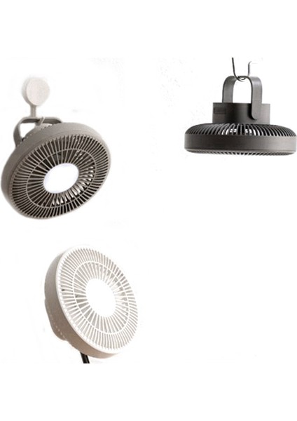 USB Güç Bankası Tavan Vantilatörü 3 Dişli Duvar Ventilador, Gri (Yurt Dışından)
