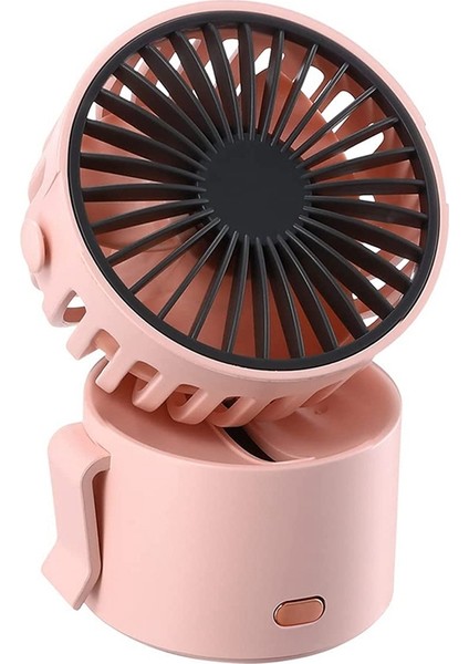 Taşınabilir Mini Fan, Kişisel Fan USB Şarj Edilebilir Pil Pembe (Yurt Dışından)