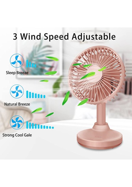 USB Masa Fanı, Masa Fanı Salınımlı Fan Pembe (Yurt Dışından) fiyatları