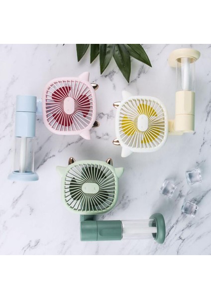 Mini Fan, Sprey Soğutma Fanı, Soğutma Sisli Nemlendirici USB Fan, Yeşil (Yurt Dışından)