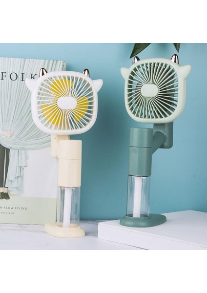 Mini Fan, Sprey Soğutma Fanı, Soğutma Sisli Nemlendirici USB Fan, Yeşil (Yurt Dışından)