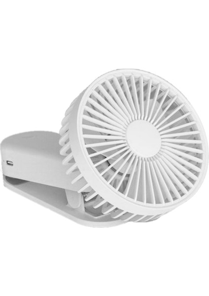 Bebek Arabası Beşik Oto Koltuğu Ev Ofis-Beyaz Için USB Masa Fanı (Yurt Dışından)