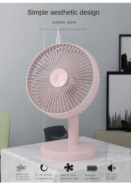 Ev Ofis Yatak Odası Beyaz Için Küçük Kişisel Masa Fanı Sessiz Çalışma (Yurt Dışından)