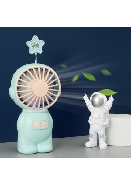 Taşınabilir El Fanı Kişisel Masa Fanı USB Fan Açık Seyahat Mavi (Yurt Dışından)