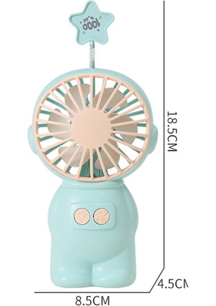 Taşınabilir El Fanı Kişisel Masa Fanı USB Fan Açık Seyahat Mavi (Yurt Dışından)