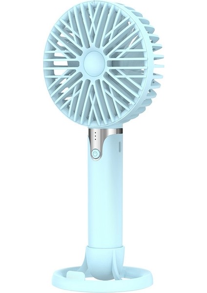 Hız Ayarlanabilir Taşınabilir El Mini Fan USB Şarjı, Mavi (Yurt Dışından)