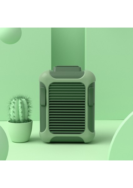 2'si 1 Arada Boyun Fanı El USB Şarjı Sessiz Elektrikli Fan Yeşil (Yurt Dışından)