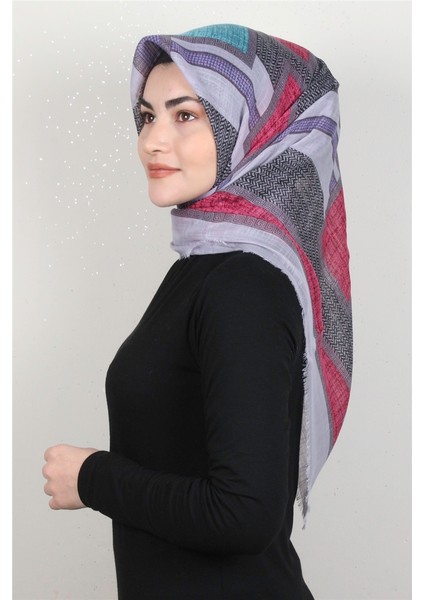 Pamuklu Trend Eşarp 9925-16 Gri