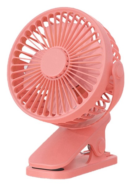 Yaz Klipsli Fan Taşınabilir Otomatik Salınımlı Kafa Fanı Pembe (Yurt Dışından)