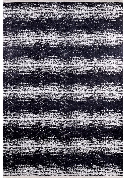 Modern Siyah Dijital Baskı Hipoalerjenik Kaymaz Taban Halı Yolluk HA186