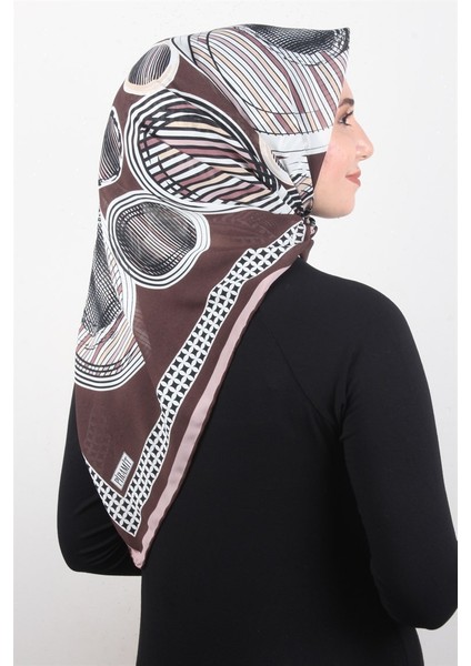 Piramit Krep Eşarp 116-0005-06 Pembe