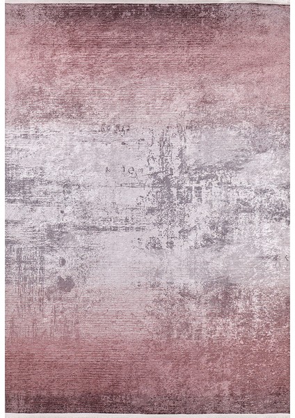 Modern Pembe Dijital Baskı Hipoalerjenik Kaymaz Taban Halı Yolluk HA146