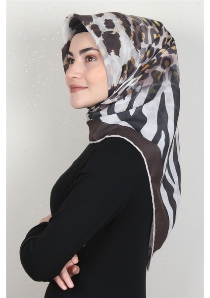 Pamuklu Soft Eşarp 3318-4 Kahverengi