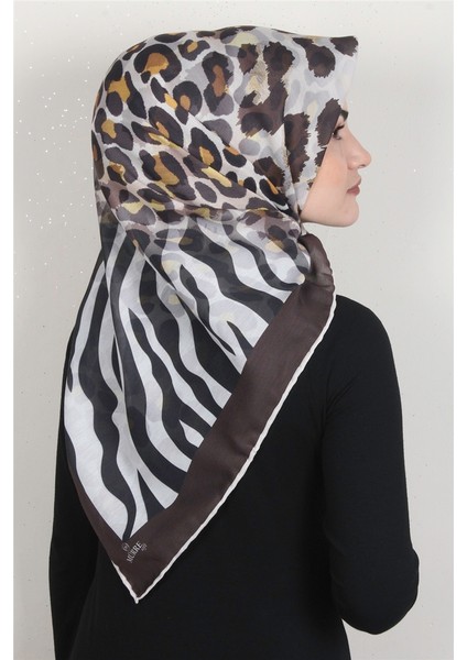 Pamuklu Soft Eşarp 3318-4 Kahverengi
