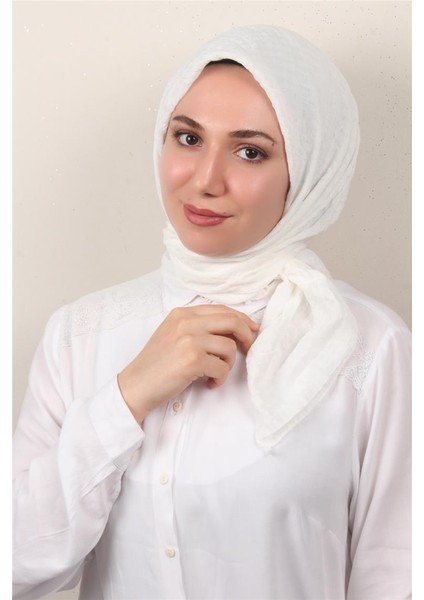 Mistik Pamuk Eşarp 4101-29 Beyaz