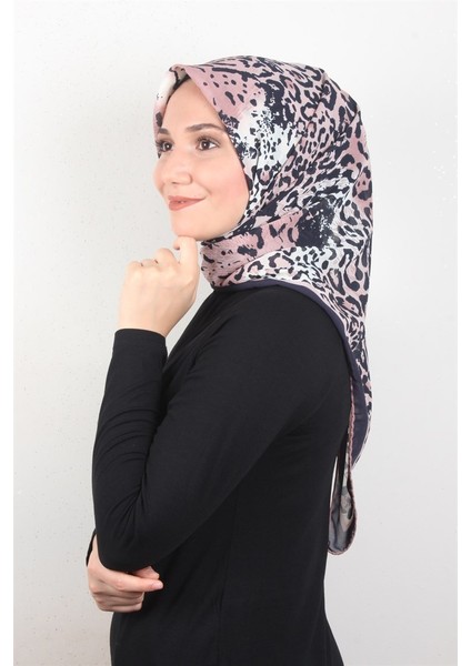 Piramit Krep Eşarp 116-0006-07 Pembe