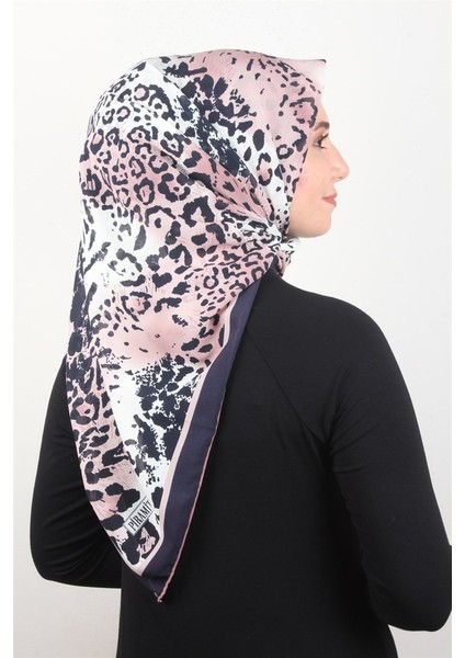 Piramit Krep Eşarp 116-0006-07 Pembe