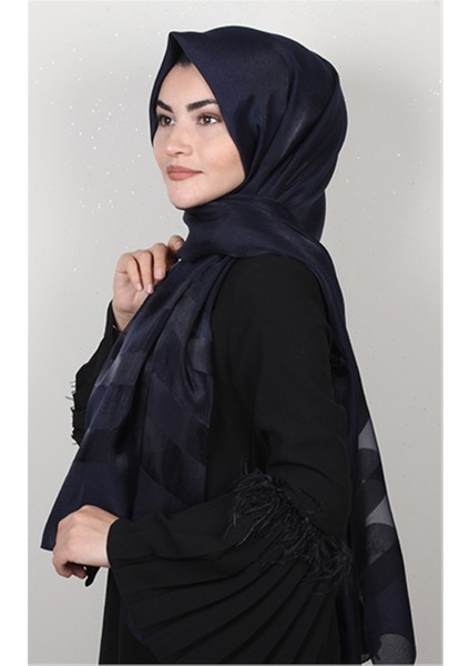 Exclusive Şal 3073-6 Lacivert
