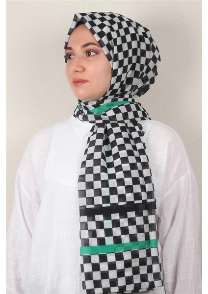 Cotton & Silk Şal 3641-12 Siyah