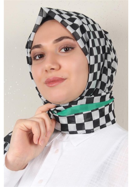 Cotton & Silk Şal 3641-12 Siyah