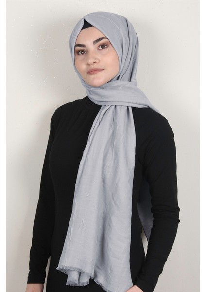 Bambu Kraşlı Şal 2724-21 Gri