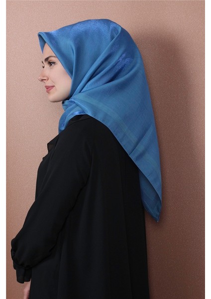 Abiye Bordürlü Eşarp 6002-12 Mavi