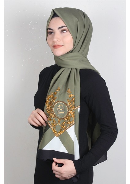 Medine Desenli Şal 1819-10 Haki