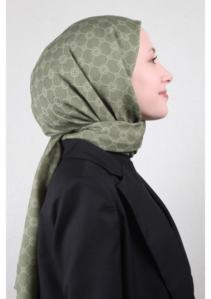 Elegance Monogram Şal 4108-2 Haki
