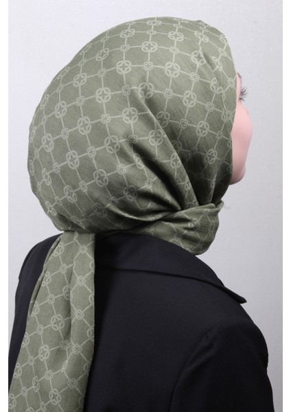 Elegance Monogram Şal 4108-2 Haki