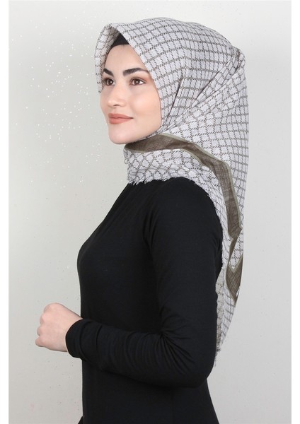 Pamuklu Trend Eşarp 9928-9 Haki