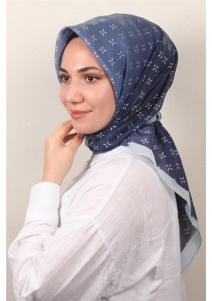 Coton & Silk Eşarp 3645-14 Mavi