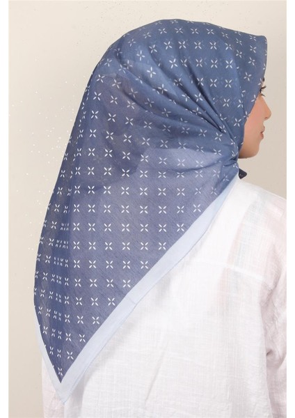 Coton & Silk Eşarp 3645-14 Mavi