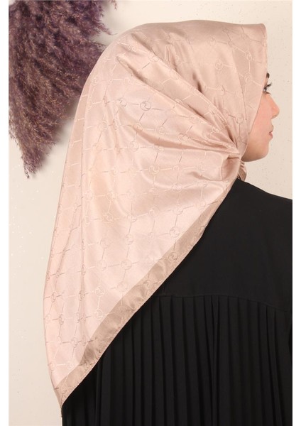 Fashion Monogram Eşarp 8089-4 Bej fiyatları