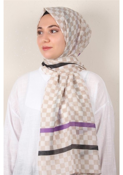 Cotton & Silk Şal 3641-7 Bej fiyatları